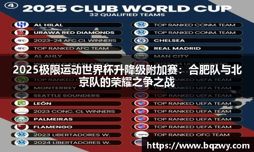 2025极限运动世界杯升降级附加赛：合肥队与北京队的荣耀之争之战
