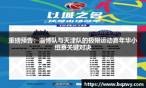 重磅预告：淄博队与天津队的极限运动嘉年华小组赛关键对决